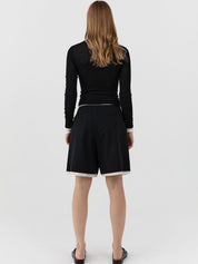 St. Agni Layered Bermuda Shorts Black – Detailbild 2