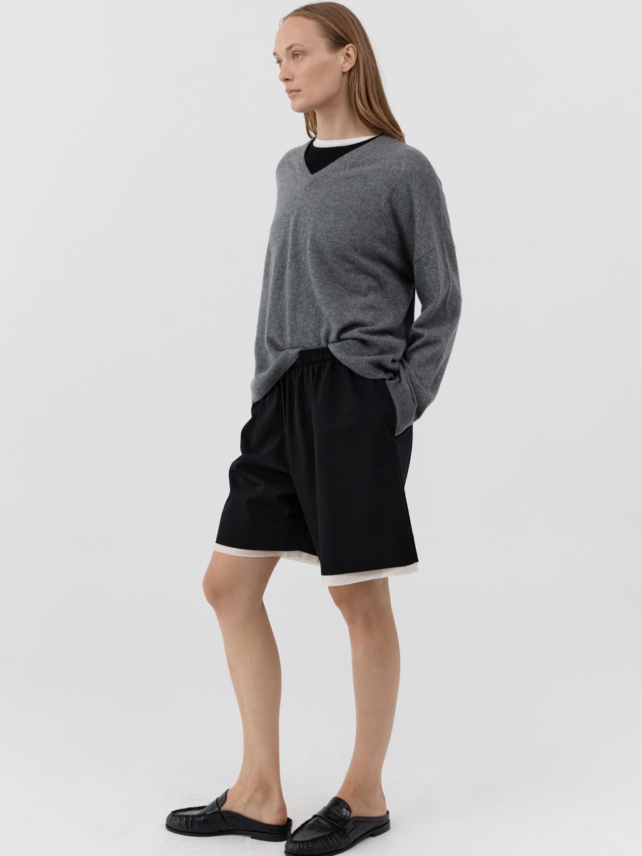 St. Agni Layered Bermuda Shorts Black – Detailbild 5