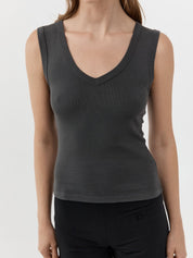 St. Agni Organic Cotton 90s Top Dark Moss – Detailbild 3