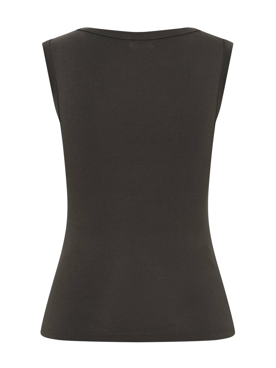 St. Agni Organic Cotton 90s Top Dark Moss – Detailbild 6