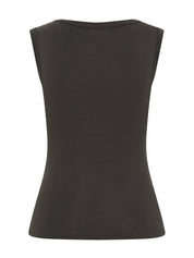 St. Agni Organic Cotton 90s Top Dark Moss – Detailbild 6