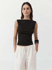 St. Agni Organic Cotton Ballerina Top Black – Detailbild 3
