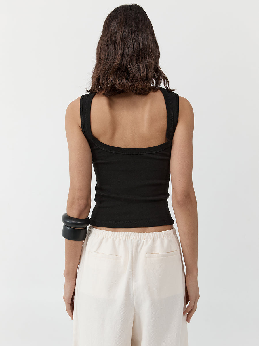 St. Agni Organic Cotton Ballerina Top Black – Detailbild 6