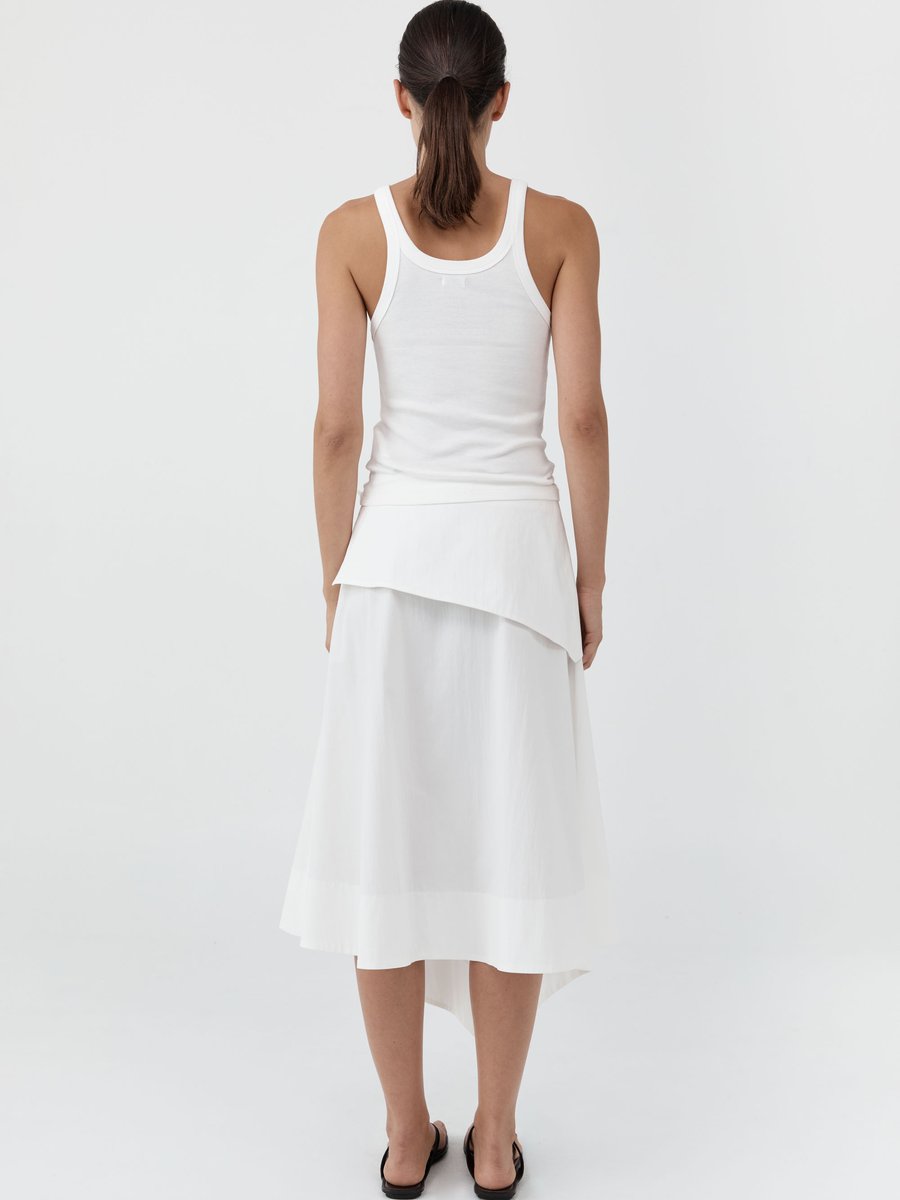 St. Agni Organic Cotton Racer Singlet White – Detailbild 5