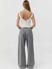 St. Agni Raw Silk Draped Bodice Cloud Cream – Detailbild 3