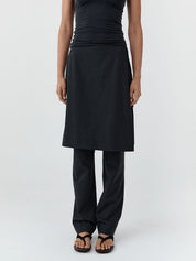 St. Agni Wool Sarong Pants Dark Graphite – Detailbild 2