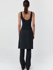 St. Agni Wool Sarong Pants Dark Graphite – Detailbild 5