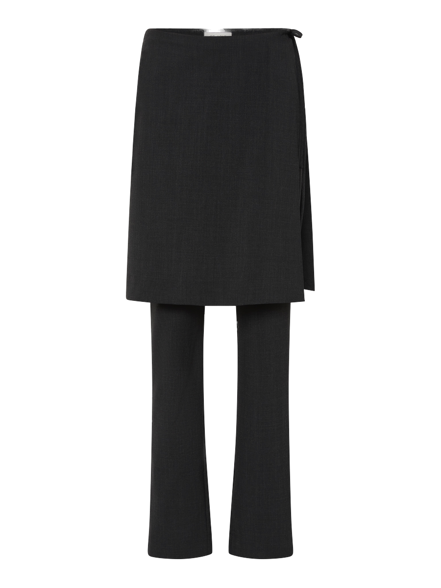 St. Agni Wool Sarong Pants Dark Graphite – Detailbild 6