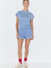 Zulu & Zephyr Denim Blue Contrast Jersey Short Denim Blue – Detailbild 5