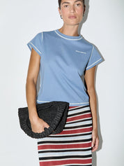 Zulu & Zephyr Denim Blue Contrast T-Shirt Denim Blue – Detailbild 14